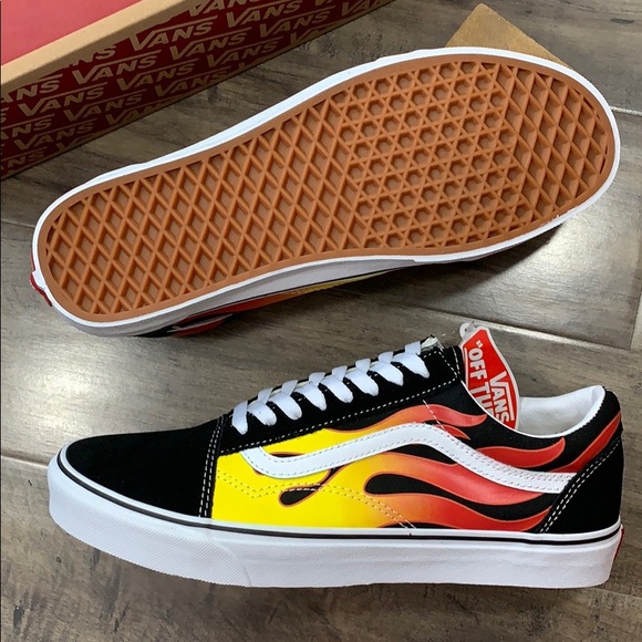 VANS men’s OLD SKOOL FLAME black/black true white - Picture 10 of 16